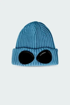 KNIT CAP IN EXTRAFINE MERINO WOOL - Bonnet | Bleu*C.P. COMPANY Sale