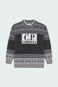 KNITWEAR CREW NECK - Pull | Noir*C.P. COMPANY Outlet