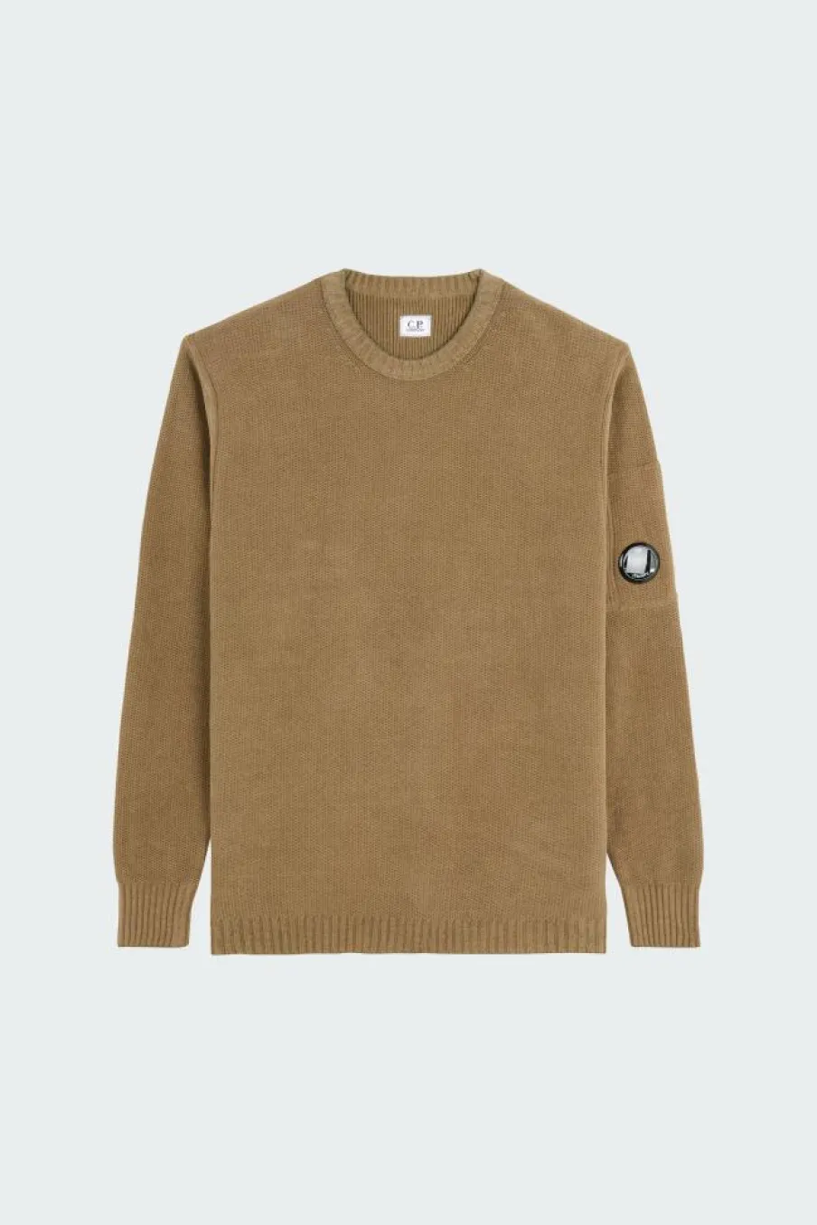 KNITWEAR CREW NECK IN CHENILLE COTTON - Pull | Beige*C.P. COMPANY