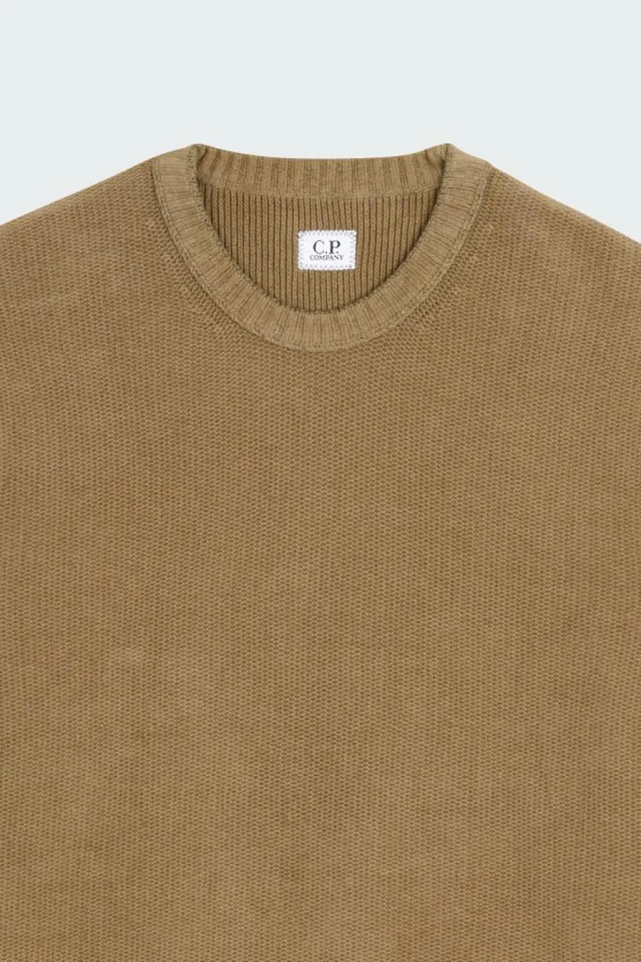 KNITWEAR CREW NECK IN CHENILLE COTTON - Pull | Beige*C.P. COMPANY