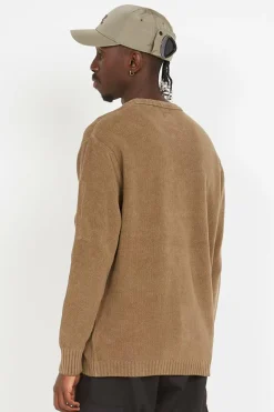 KNITWEAR CREW NECK IN CHENILLE COTTON - Pull | Beige*C.P. COMPANY