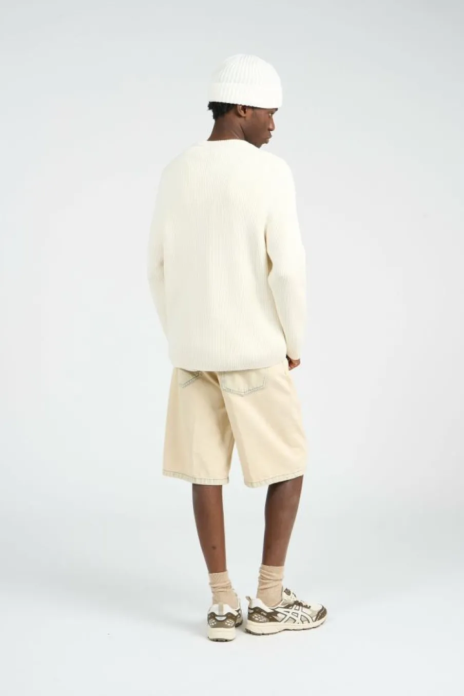 KNITWEAR CREW NECK IN FULL RIB - Pull | Blanc*C.P. COMPANY Online