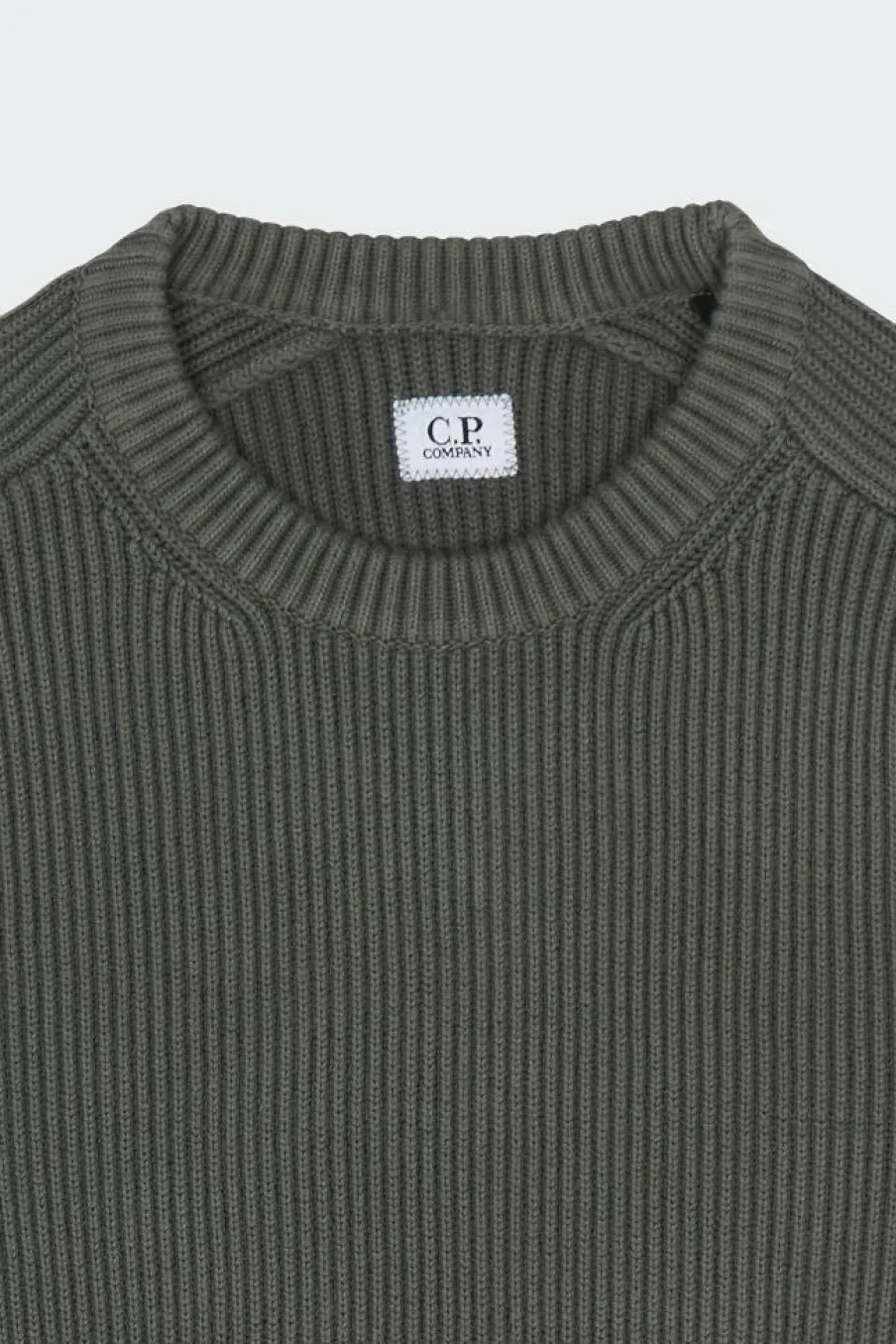 KNITWEAR CREW NECK IN FULL RIB - Pull | Gris*C.P. COMPANY Hot