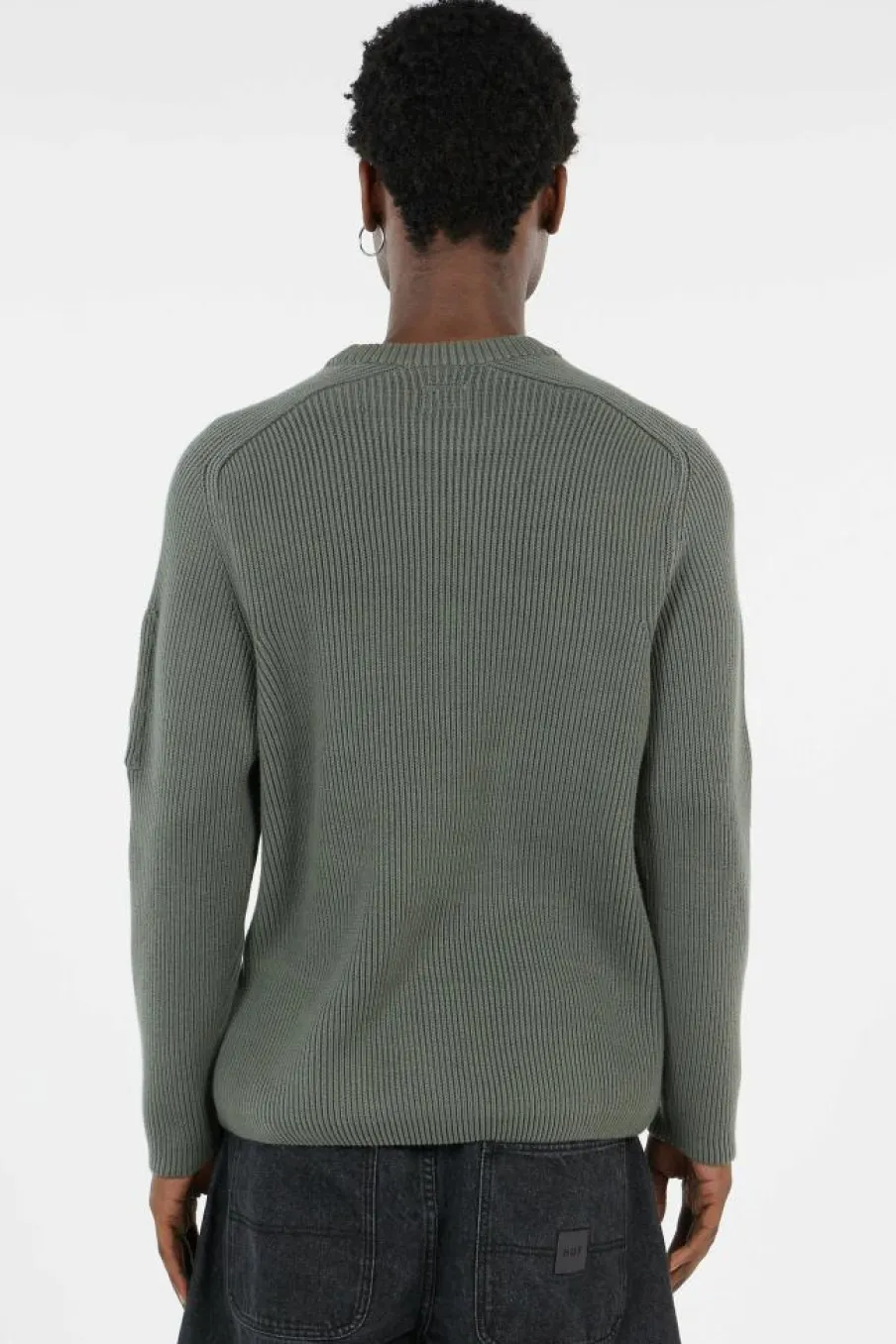 KNITWEAR CREW NECK IN FULL RIB - Pull | Gris*C.P. COMPANY Hot