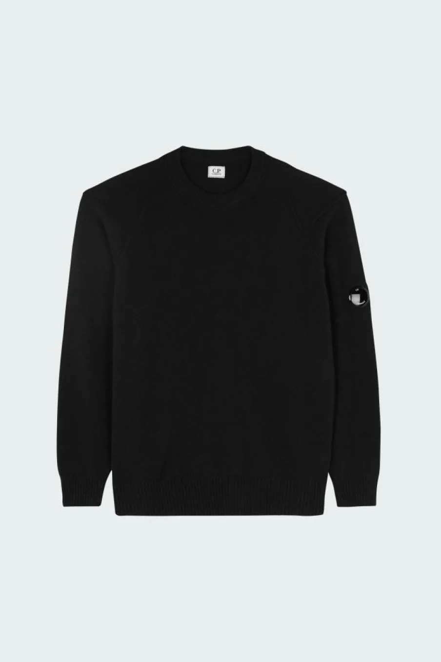 KNITWEAR CREW NECK IN LAMBSWOOL GRS - Pull | Noir*C.P. COMPANY Discount