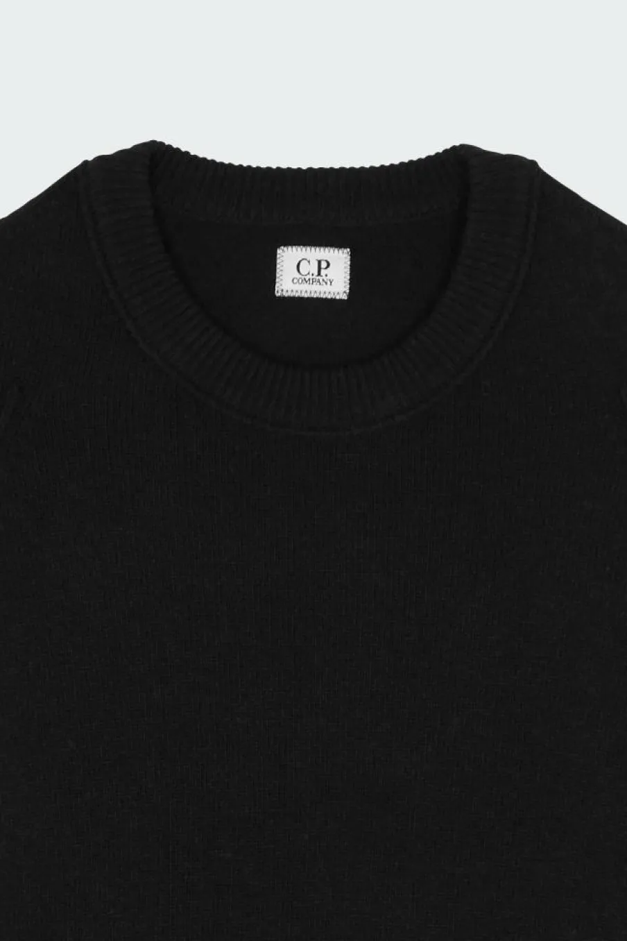 KNITWEAR CREW NECK IN LAMBSWOOL GRS - Pull | Noir*C.P. COMPANY Discount