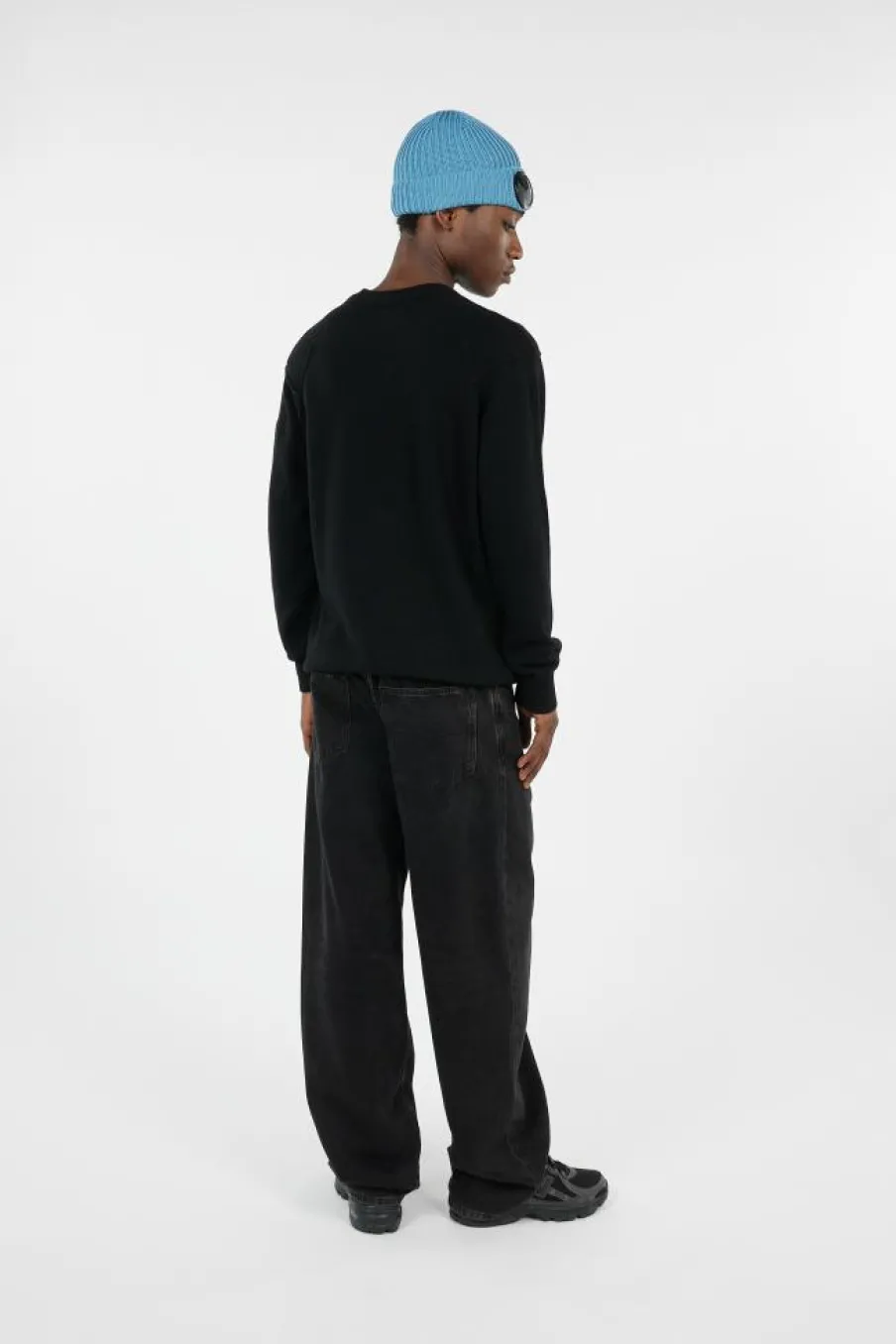 KNITWEAR CREW NECK IN LAMBSWOOL GRS - Pull | Noir*C.P. COMPANY Discount