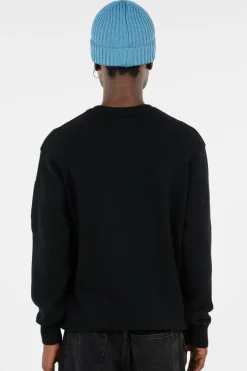 KNITWEAR CREW NECK IN LAMBSWOOL GRS - Pull | Noir*C.P. COMPANY Discount