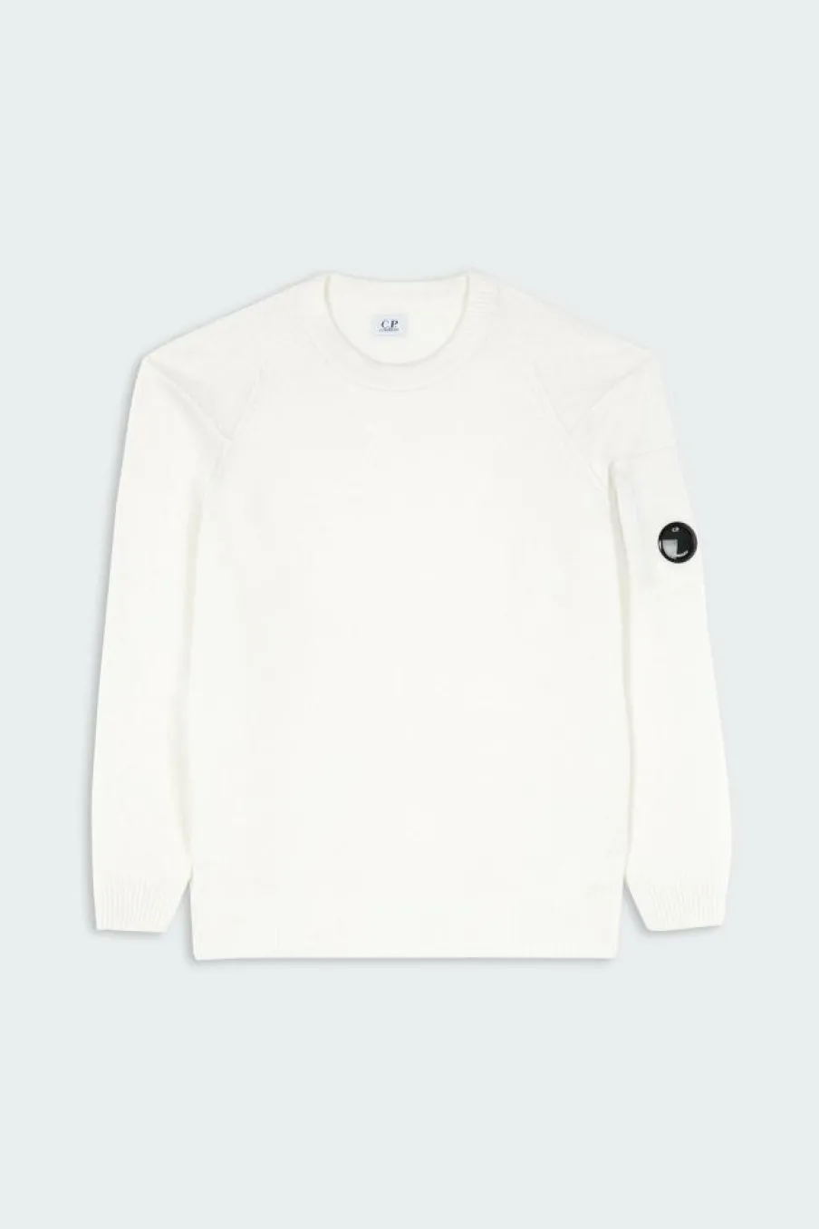 KNITWEAR CREW NECK IN LAMBSWOOL GRS - Pull | Blanc*C.P. COMPANY Hot
