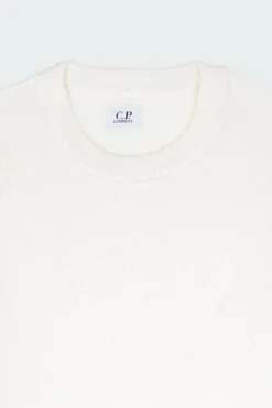 KNITWEAR CREW NECK IN LAMBSWOOL GRS - Pull | Blanc*C.P. COMPANY Hot