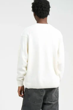 KNITWEAR CREW NECK IN LAMBSWOOL GRS - Pull | Blanc*C.P. COMPANY Hot