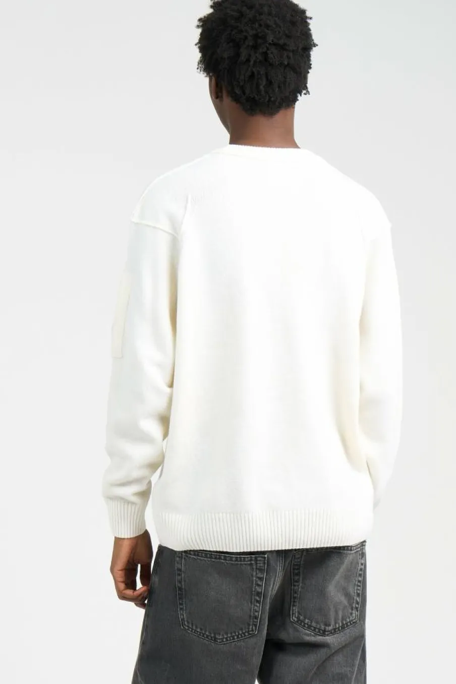 KNITWEAR CREW NECK IN LAMBSWOOL GRS - Pull | Blanc*C.P. COMPANY Hot