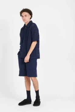 LACE SHIELD SS - Chemise | Bleu*DAILY PAPER New