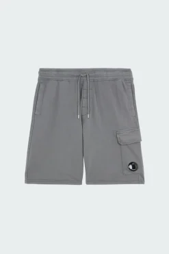 LIGHT FLEECE CARGO LENS SHORTS - Short | Gris*C.P. COMPANY New