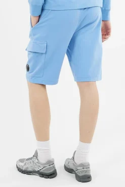 LIGHT FLEECE CARGO LENS SHORTS - Short | Bleu*C.P. COMPANY Clearance