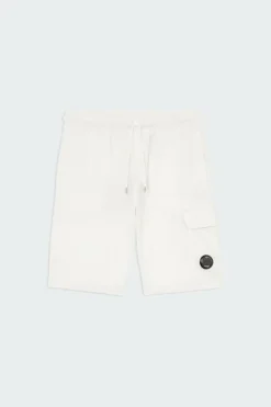 LIGHT FLEECE CARGO LENS SHORTS - Short | Blanc*C.P. COMPANY Clearance