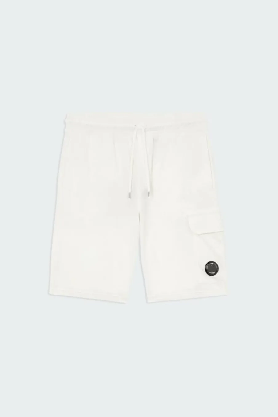LIGHT FLEECE CARGO LENS SHORTS - Short | Blanc*C.P. COMPANY Clearance