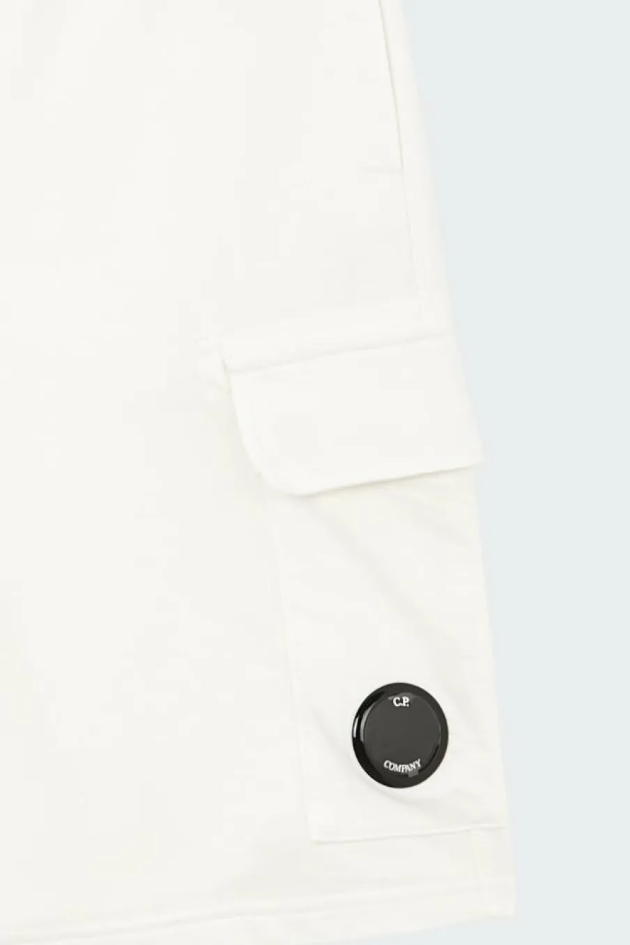 LIGHT FLEECE CARGO LENS SHORTS - Short | Blanc*C.P. COMPANY Clearance