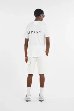 LIGHT FLEECE CARGO LENS SHORTS - Short | Blanc*C.P. COMPANY Clearance