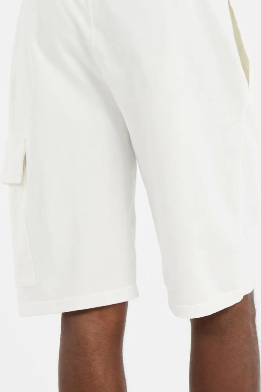 LIGHT FLEECE CARGO LENS SHORTS - Short | Blanc*C.P. COMPANY Clearance