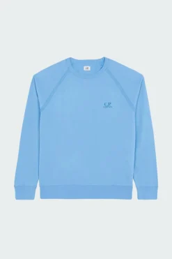 LIGHT FLEECE LOGO CREW NECK SWEATSHIRT - Sweatshirt | Bleu*C.P. COMPANY Discount