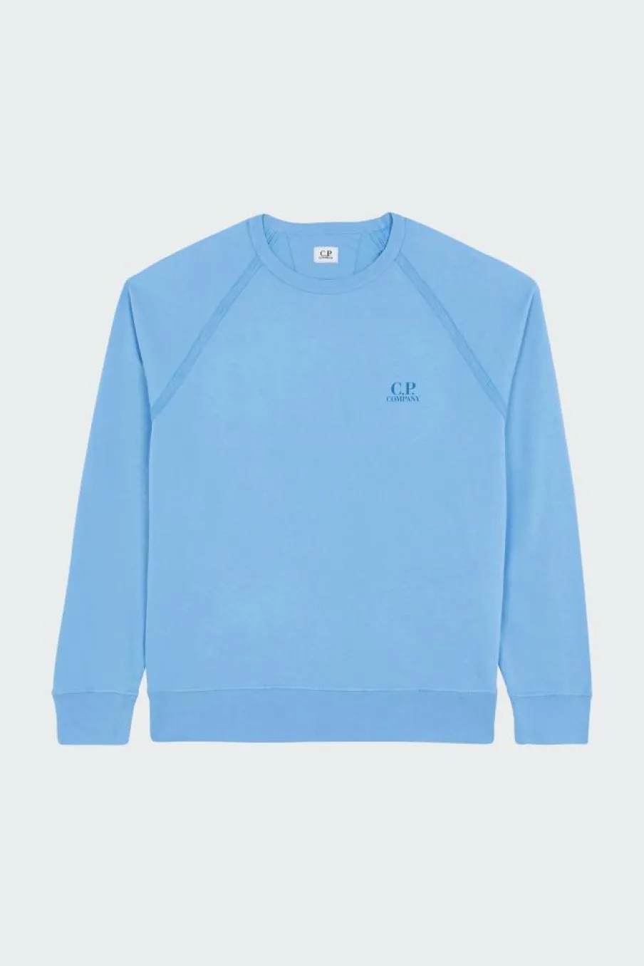 LIGHT FLEECE LOGO CREW NECK SWEATSHIRT - Sweatshirt | Bleu*C.P. COMPANY Discount