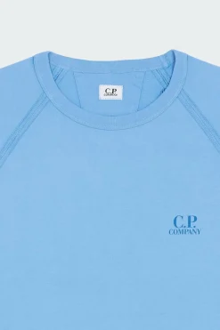 LIGHT FLEECE LOGO CREW NECK SWEATSHIRT - Sweatshirt | Bleu*C.P. COMPANY Discount