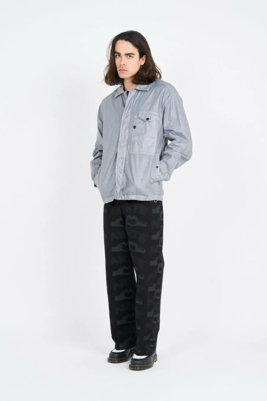 LINO WAX OVERSHIRT - Surchemise | Gris*C.P. COMPANY Online