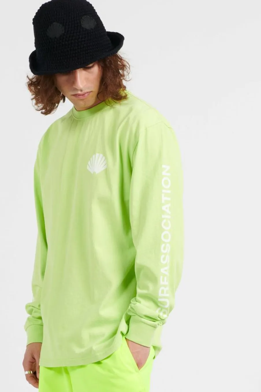 LOGO LONG SLEEVE - T-shirt | Jaune*NEW AMSTERDAM SURF ASSOCIATION