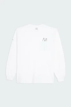 Lord Nermal Pocket Tee LS - T-shirt | Blanc*RIPNDIP New