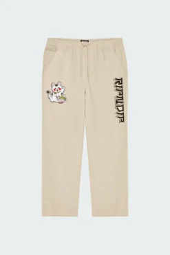 Lucky Nerm Wide Leg Drawstring Pants - Pantalon | Beige*RIPNDIP Online