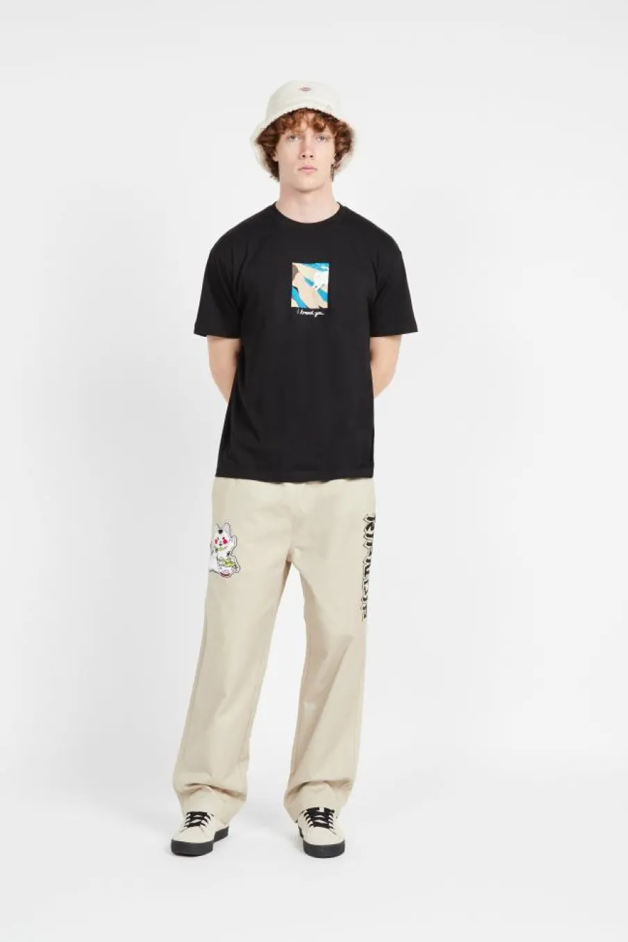 Lucky Nerm Wide Leg Drawstring Pants - Pantalon | Beige*RIPNDIP Online