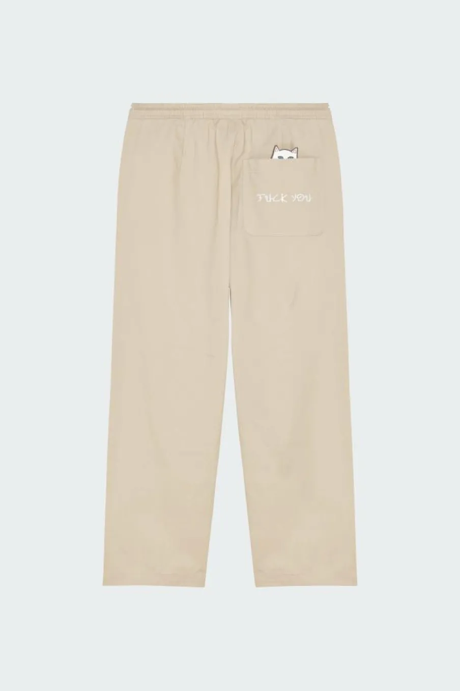 Lucky Nerm Wide Leg Drawstring Pants - Pantalon | Beige*RIPNDIP Online