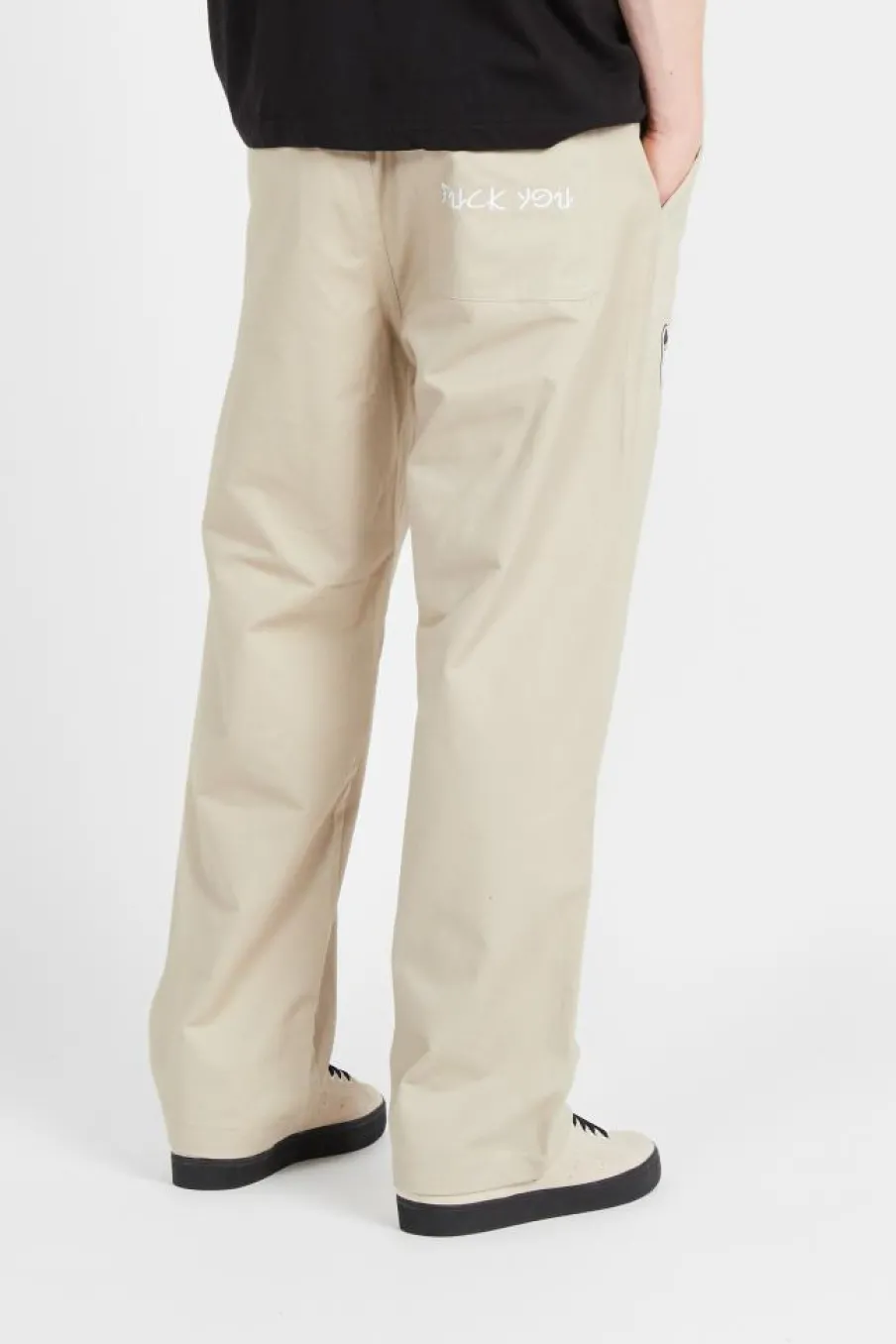 Lucky Nerm Wide Leg Drawstring Pants - Pantalon | Beige*RIPNDIP Online