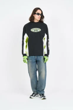 MOTO JERSEY - T-shirt | Noir*HUF Discount