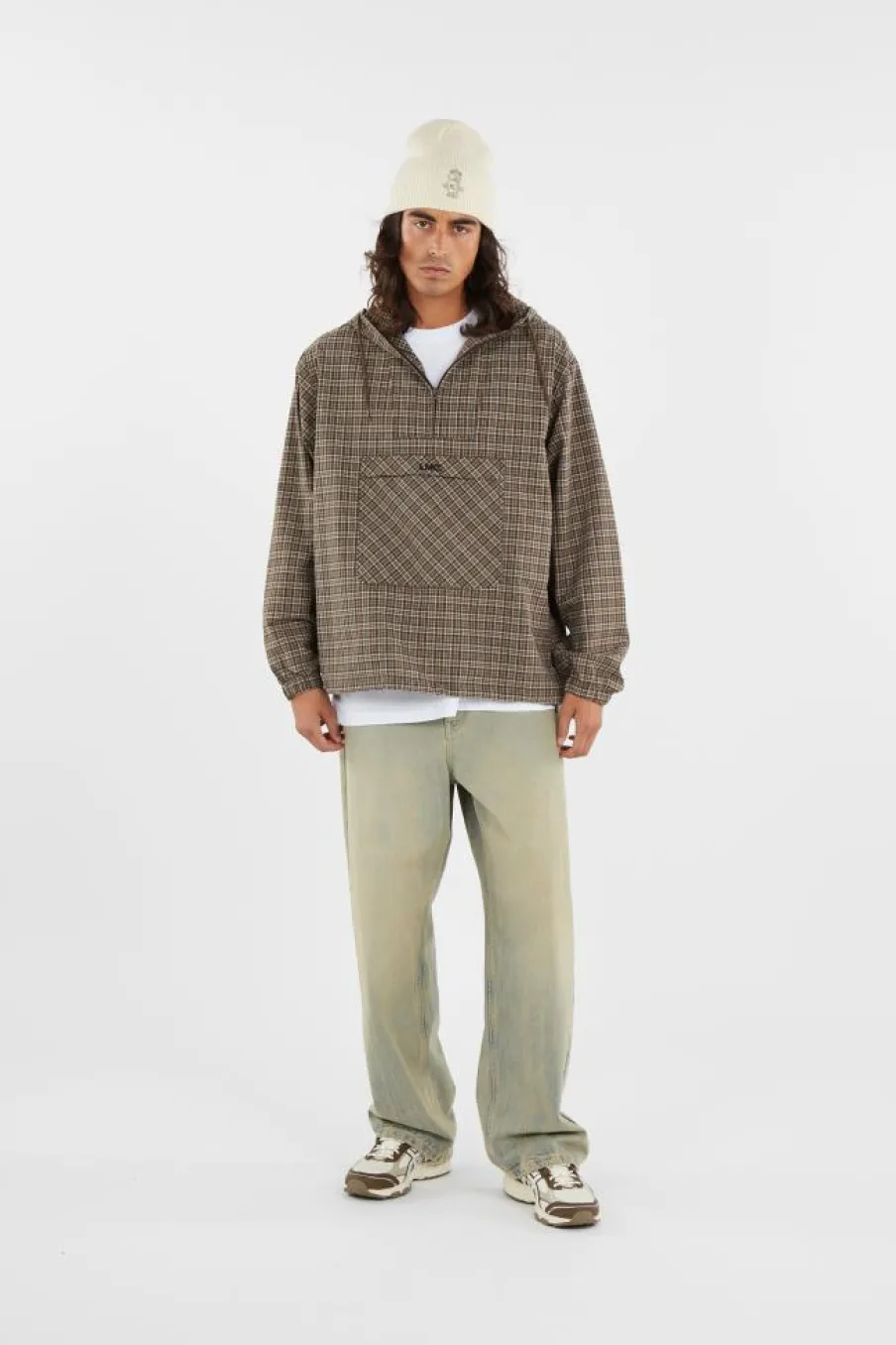 OG CHECK ANORAK JACKET - Veste | Violet*LOST MANAGEMENT CITIES Outlet
