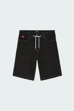 ONELINE DENIM BAGGY - Short | Noir*JACKER