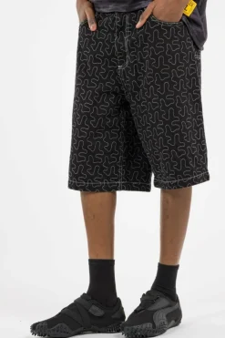 ONELINE DENIM BAGGY - Short | Noir*JACKER