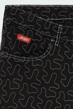 ONELINE DENIM BAGGY - Short | Noir*JACKER