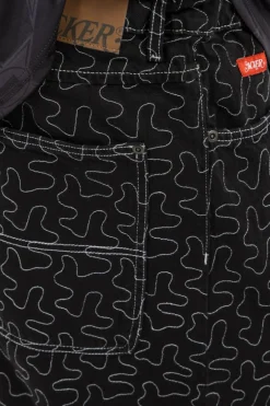 ONELINE DENIM BAGGY - Short | Noir*JACKER