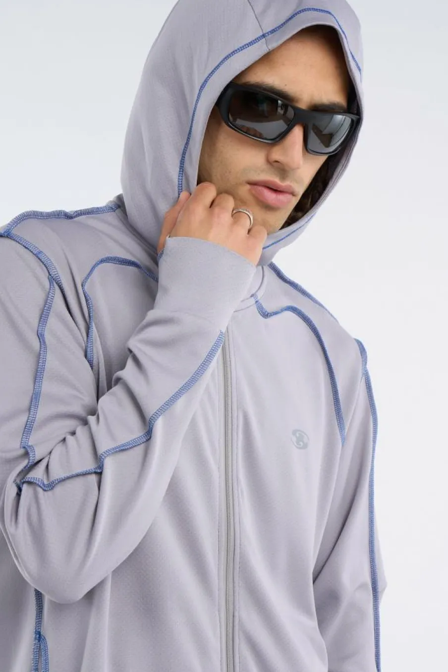 OVERLOCK MESH - Hoodie zippé | Gris*SAN SAN GEAR