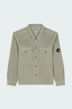 OVERSHIRT IN CORDUROY - Chemise | Kaki*C.P. COMPANY Online
