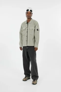 OVERSHIRT IN CORDUROY - Chemise | Kaki*C.P. COMPANY Online