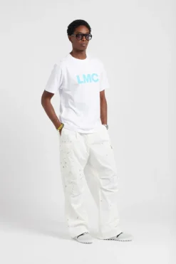 PAINTING WIDE CARGO PANTS - Pantalon cargo | Blanc*LOST MANAGEMENT CITIES Outlet
