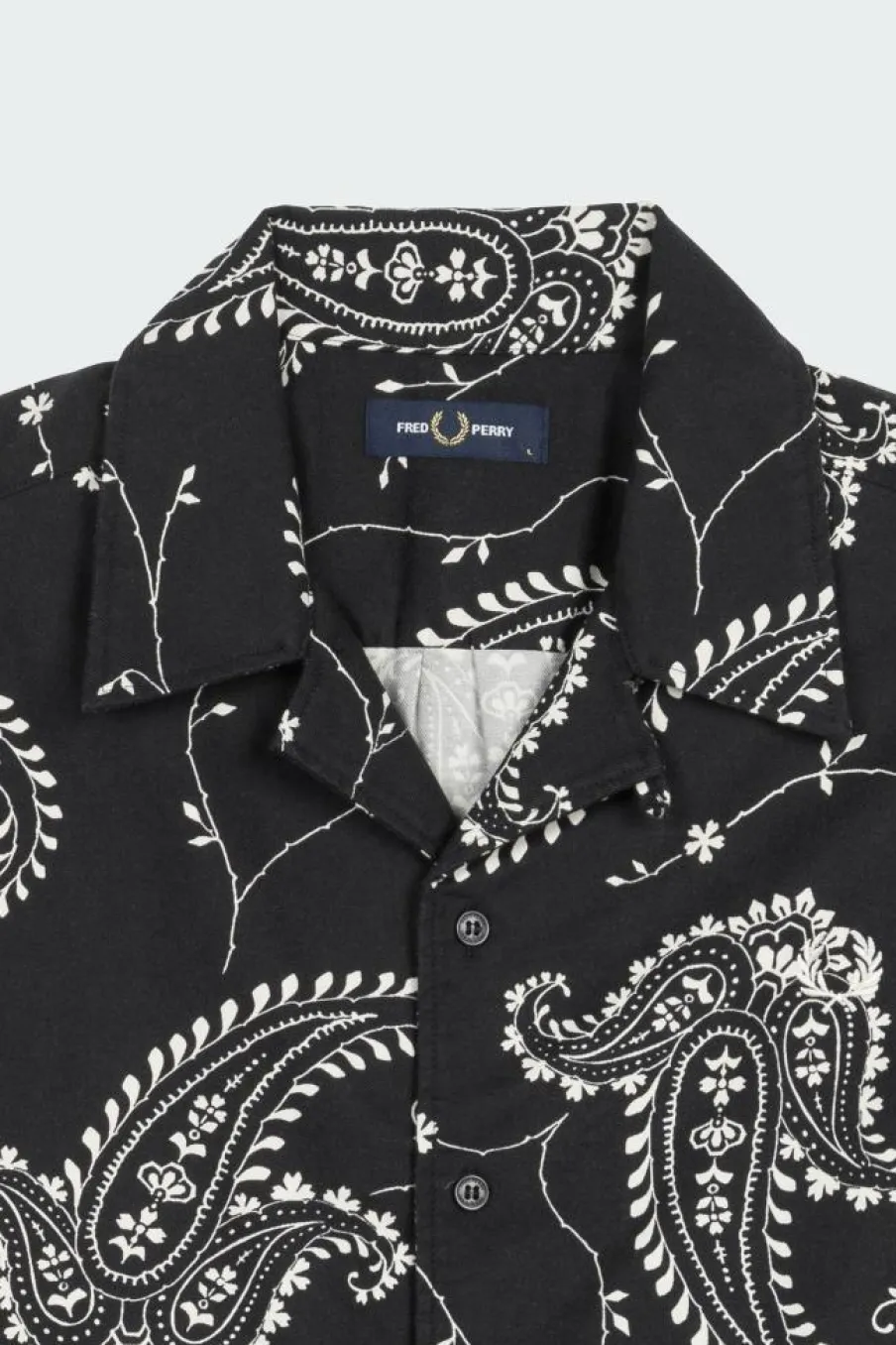 PAISLEY PRINT REVERE - Chemise | Noir*FRED PERRY Hot
