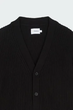 PULL F4GFD003 ABATE CARDI 010 B - Cardigan | Noir*FARAH Sale