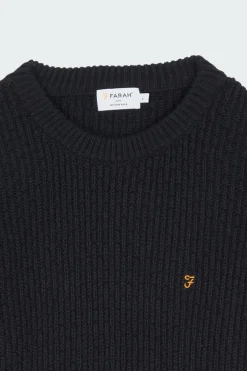 PULL F4GFD005 PANUCCI TEXT 412 - Pull | Bleu*FARAH Discount