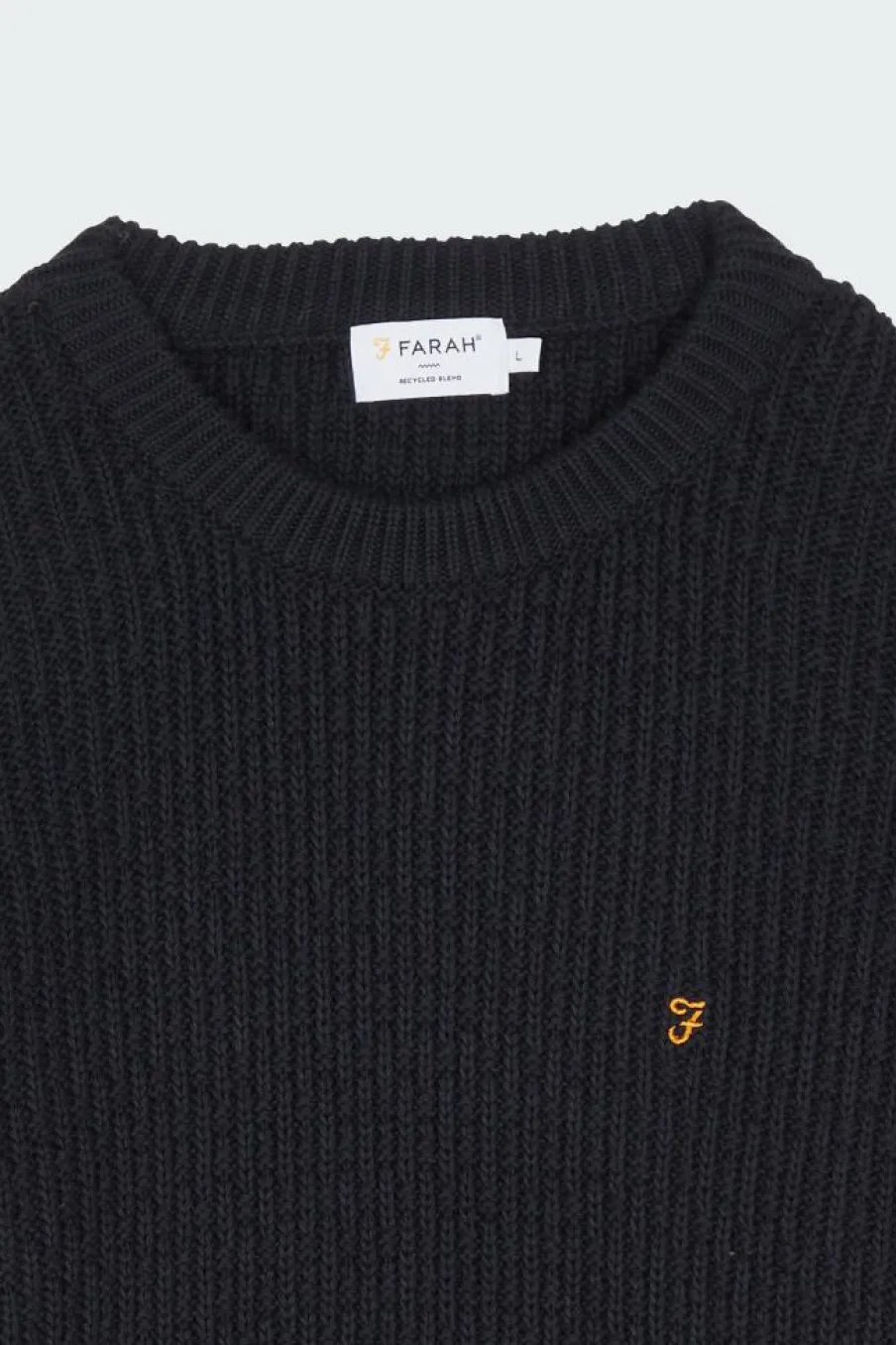 PULL F4GFD005 PANUCCI TEXT 412 - Pull | Bleu*FARAH Discount