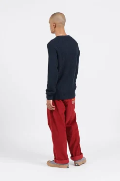 PULL F4GFD005 PANUCCI TEXT 412 - Pull | Bleu*FARAH Discount