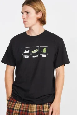 Pu$$y, Money, Weed Tee - T-shirt | Noir*RIPNDIP New